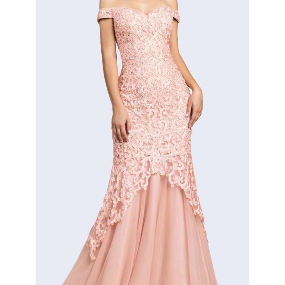 NEW BLUSH  Sequined Mermaid Shape Prom Dress CDA0401